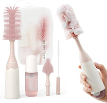 Load image into Gallery viewer, MomCozy Press Foaming+Cleaning Bottle Brush Set
