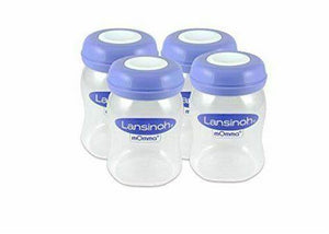 Lansinoh Breastmilk Storage Breast Pump Bottles, 4