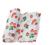 Load image into Gallery viewer, Little Unicorn Cotton Muslin Swaddle Strawberry
