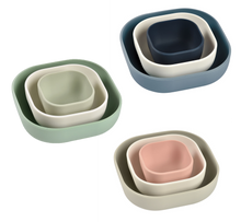 Load image into Gallery viewer, beaba silicon 3 piece nesting bowl set
