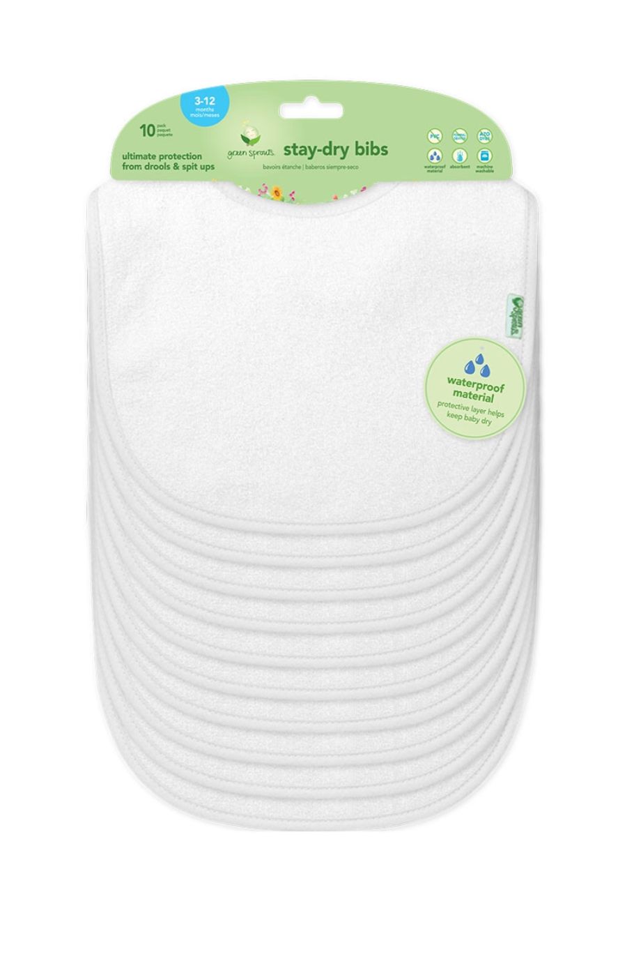 Green Sprouts - Stay Dry Bibs Pack Of 10