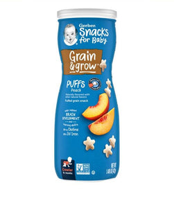 Gerber, Snacks for Baby, Grain & Grow, Puffs, Puffed Grain Snack, 8+ Months