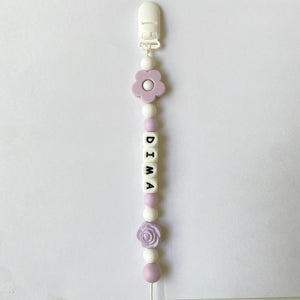 Pacifier Holder(Lavender) with Name