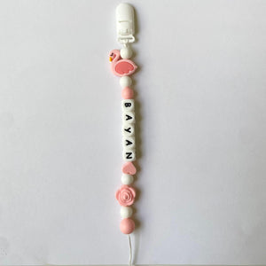 Pacifier Holder(Swan) with Name