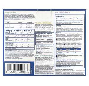 Mommys BLISS new born essentials(grip water- vitamin D drops- gas relief- saline (drops, spray))