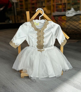 Dress White with Gold (Different sizes)