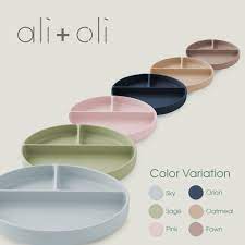 ali+oli Silicone Divided Suction Plate (Fawn)