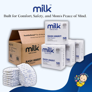 Milk Baby Diapers NB Flexi Tape (0-5kg) 22 diapers