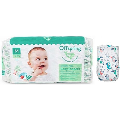 Offspring Training Diapers M Size (Tape) - 1 Pack (42pcs) 6-10kg