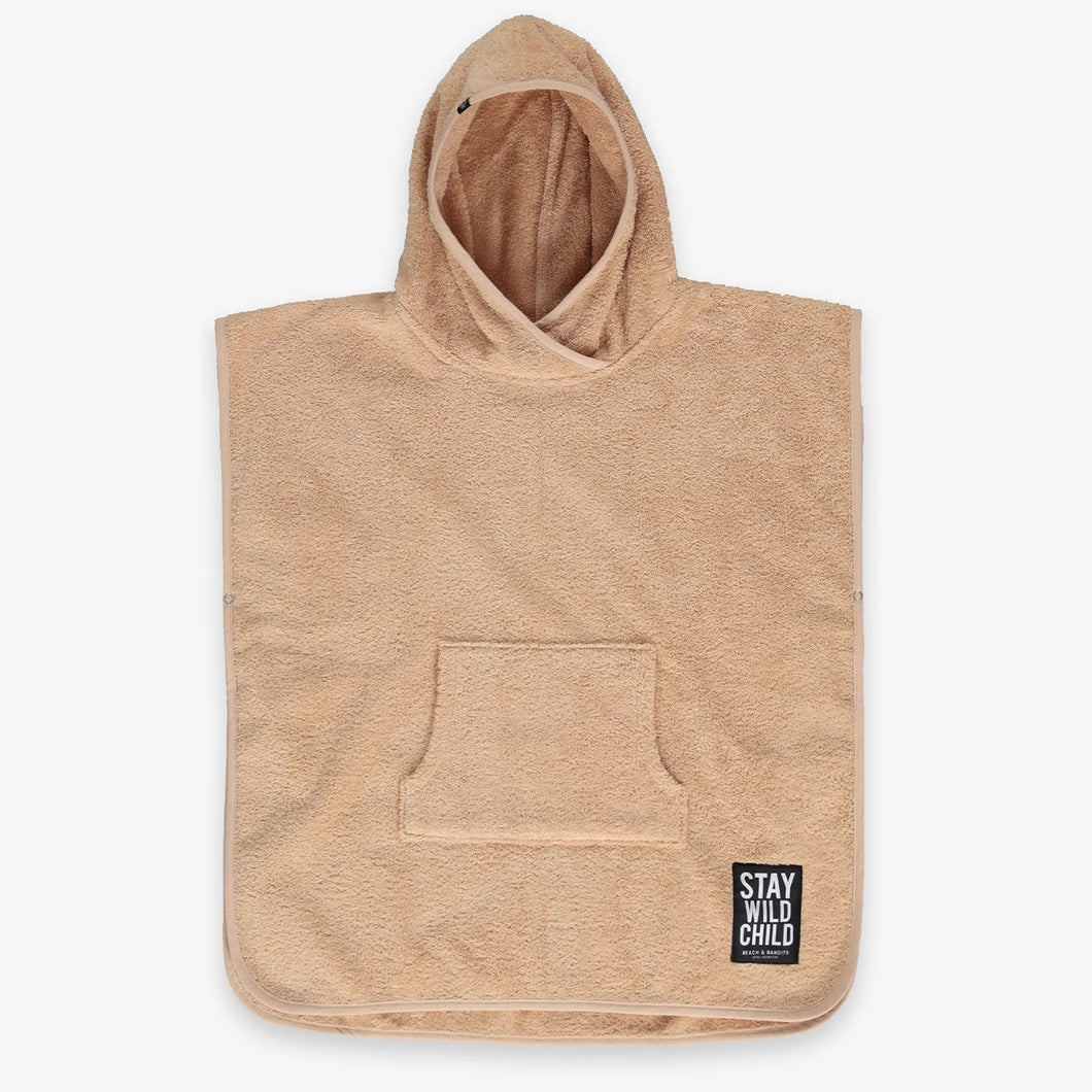 PONCHO Bath- SAND (100% Organic Cotton)