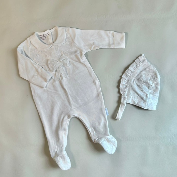 Pugi Baby Overall Dress , White (Different sizes)