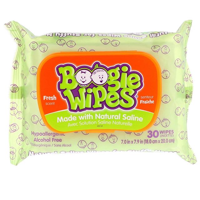 Baby Saline Wipes by Boogie for Face, Hand, Body & Nose