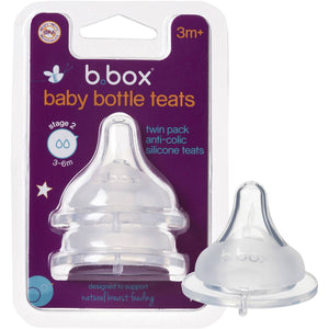 B.box Baby Bottle Teats Stage 2 2 Pack