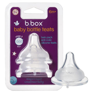 B.box Baby Bottle Teats Stage 2 2 Pack