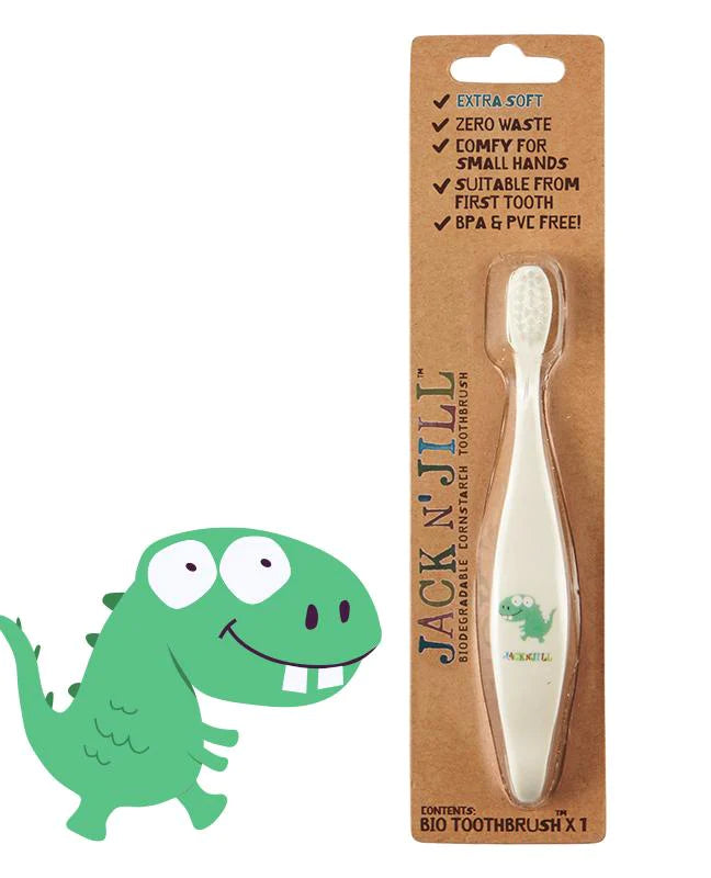 Jack N' Jill Kids Toothbrushes - Soft Toothbrush for Kids, Made from Cornstarch,