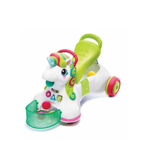 Infantino-3 in 1 sit, Walk & Ride Unicorn