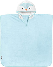 Load image into Gallery viewer, Tommee Tippee Splashtime Hooded Poncho Towel 2-4 Years, Penny the Penguin Grofriend, Blue
