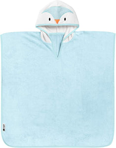 Tommee Tippee Splashtime Hooded Poncho Towel 2-4 Years, Penny the Penguin Grofriend, Blue
