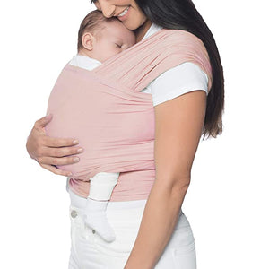 Ergobaby Aura Baby Carrier Wrap for Newborn to Toddler (7-25 Pounds), Blush Pink
