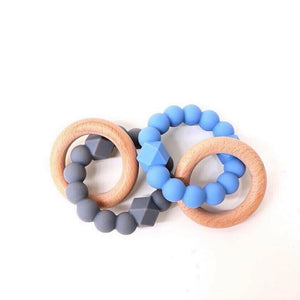 Jelly Stone Designs Moon Teether - Light Blue