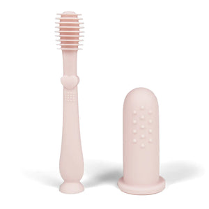 Baby Finger Toothbrush and Tongue Cleaner Oral Set 3m+ (Blush)