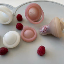 Load image into Gallery viewer, Food &amp; Fruit Feeder Pacifier Set for Baby (Snow &amp; Blush)
