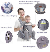 Load image into Gallery viewer, SUNVENO Baby Hipseat Ergonomic Baby Carrier Soft Cotton 6 in 1
