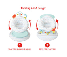 Load image into Gallery viewer, Skip Hop 2-in-1 Sit-up Activity Baby Chair, Silver Lining Cloud

