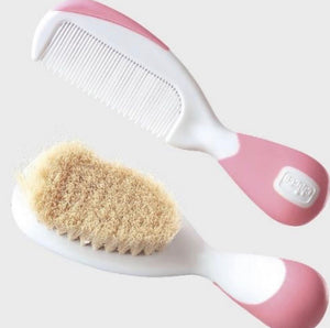 Chicco-Baby Brush and Comb in Pink