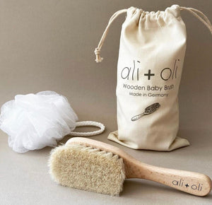 Ali+Oli Ali+Oli Newborn Wooden Hair Brush- Baby Brush Set for Newborns