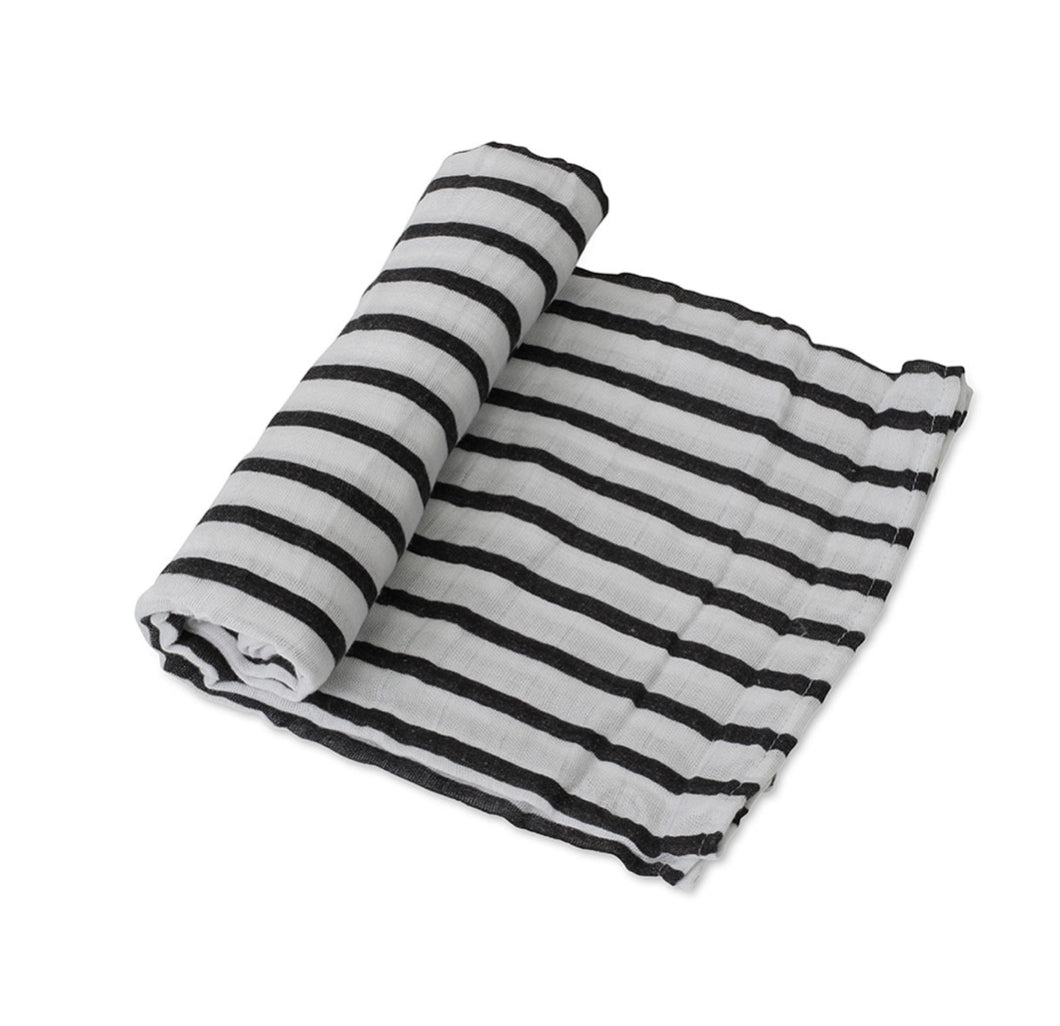ليتل يونيكورن - قماط - قماش شاش قطني - مخطط - قطعة  1 borton strips