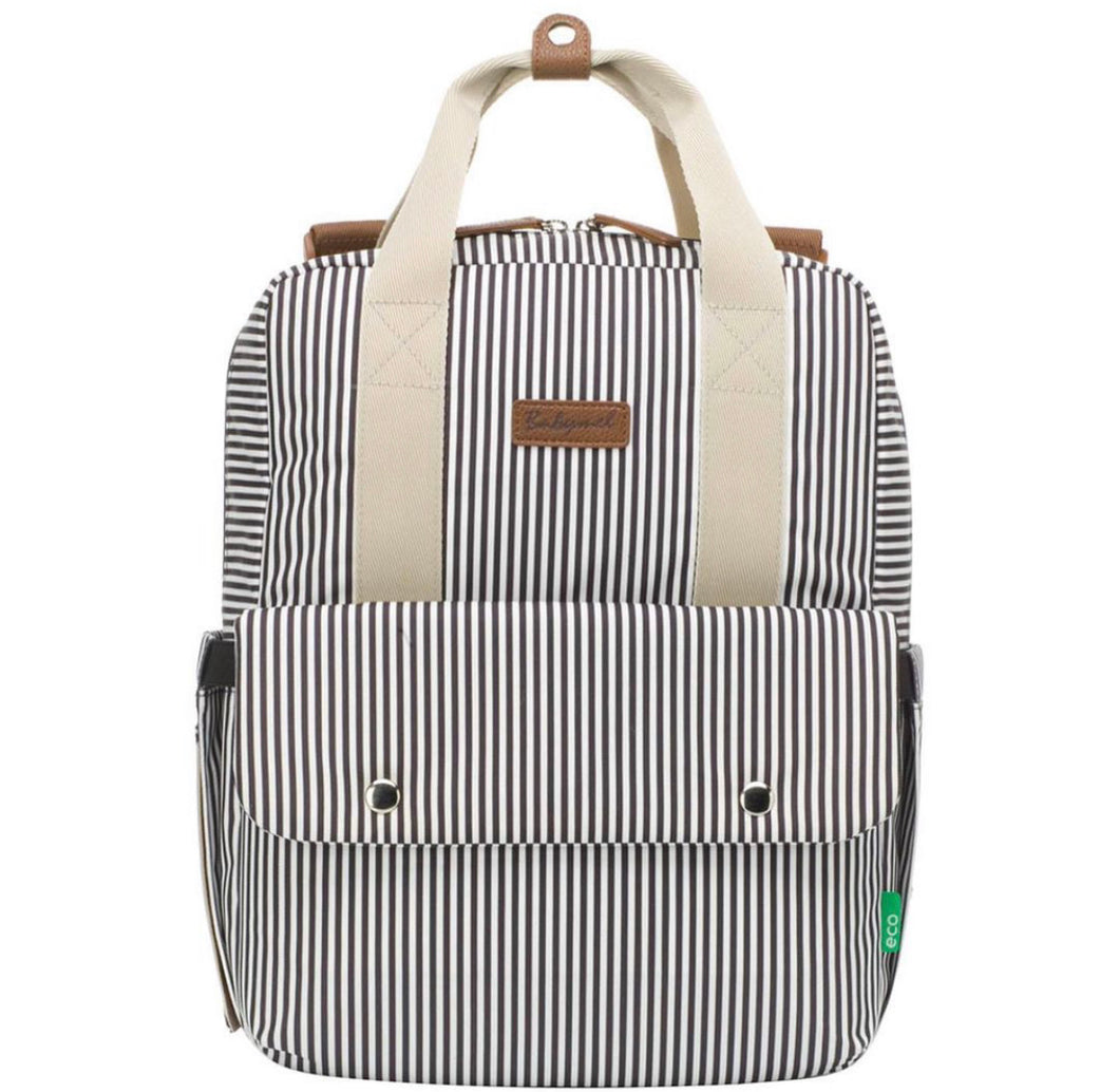 Babymel Robyn Eco Convertible Backpack, Navy Stripe