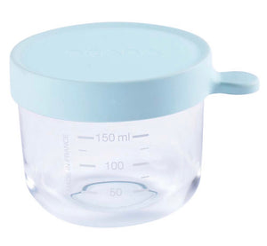 Beaba GLASS CONTAINER 5 OZ. LIGHT BLUE