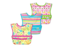 Load image into Gallery viewer, Snap + Go® Easy-wear Bibs (3 pack) - pink bee floral
