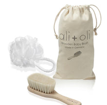 Load image into Gallery viewer, Ali+Oli Ali+Oli Newborn Wooden Hair Brush- Baby Brush Set for Newborns
